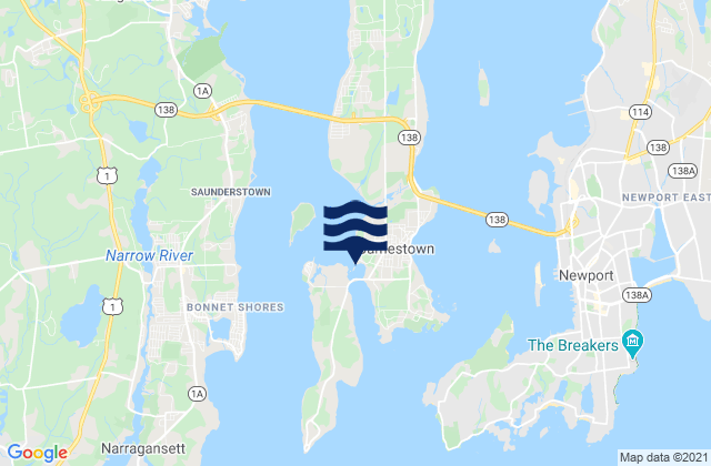 Mackerel Cove, United Statesの潮見表地図