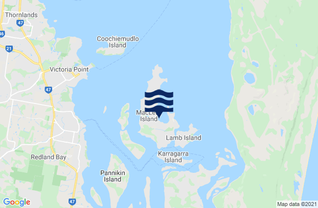 Macleay Island, Australiaの潮見表地図