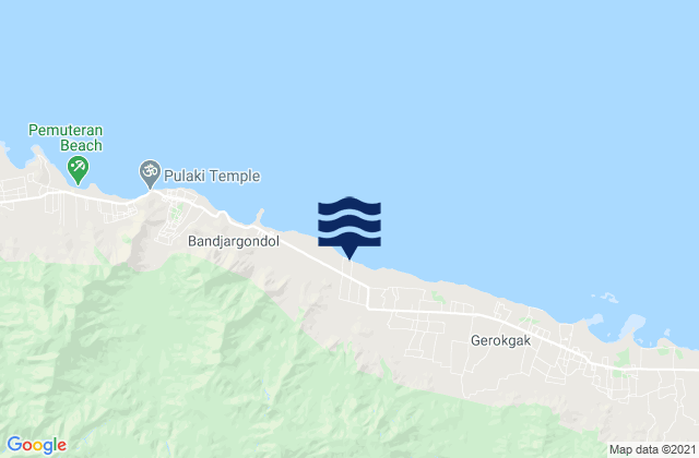 Madan, Indonesiaの潮見表地図