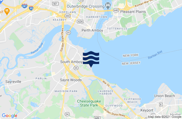 Madison Park, United Statesの潮見表地図