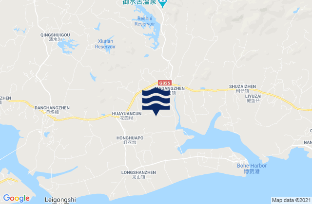 Magang, Chinaの潮見表地図