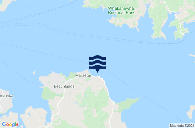 Magazine Bay, New Zealandの潮見表地図