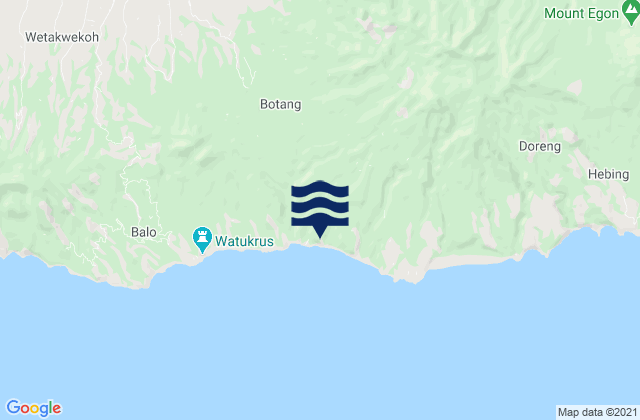 Magetlegar, Indonesiaの潮見表地図