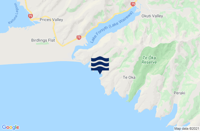 Magnet Bay, New Zealandの潮見表地図