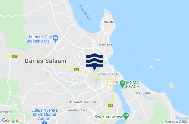 Magomeni, Tanzaniaの潮見表地図