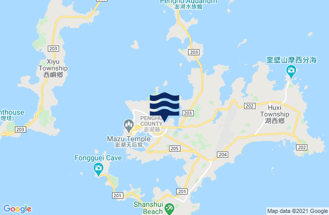 Magong, Taiwanの潮見表地図
