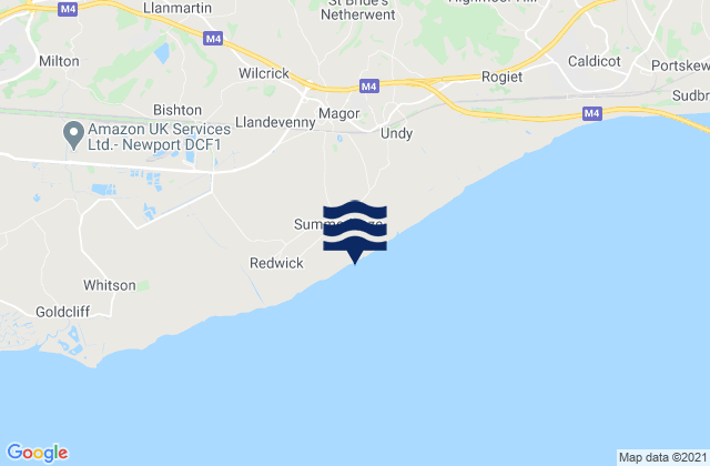 Magor, United Kingdomの潮見表地図