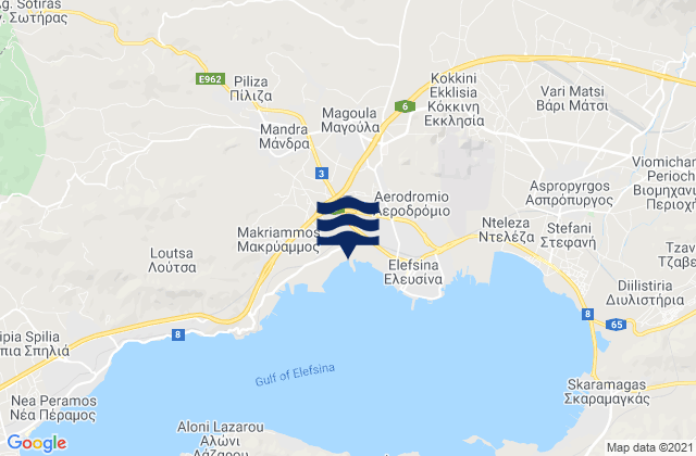 Magoúla, Greeceの潮見表地図