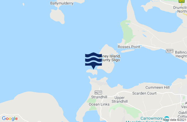 Maguins Island, Irelandの潮見表地図
