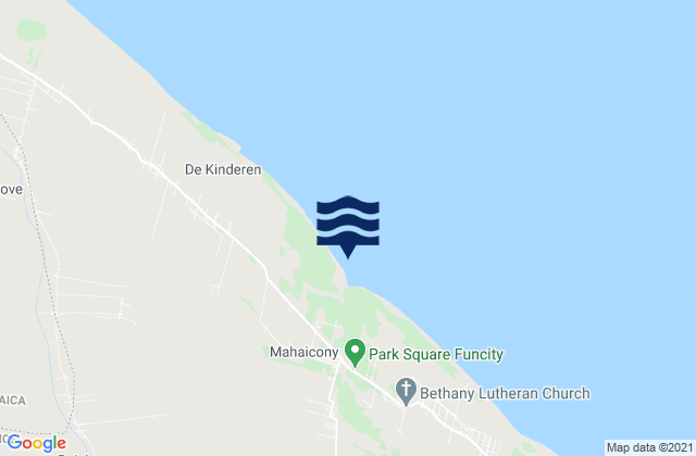 Mahaicony Village, Guyanaの潮見表地図