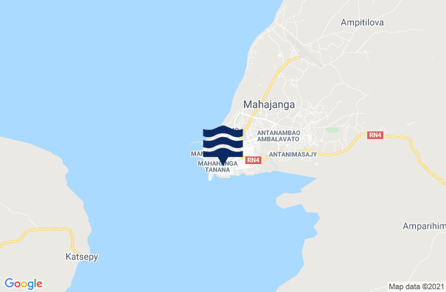 Mahajanga, Madagascarの潮見表地図