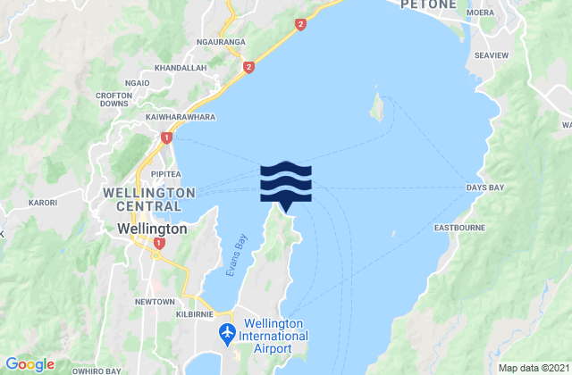 Mahanga Bay, New Zealandの潮見表地図