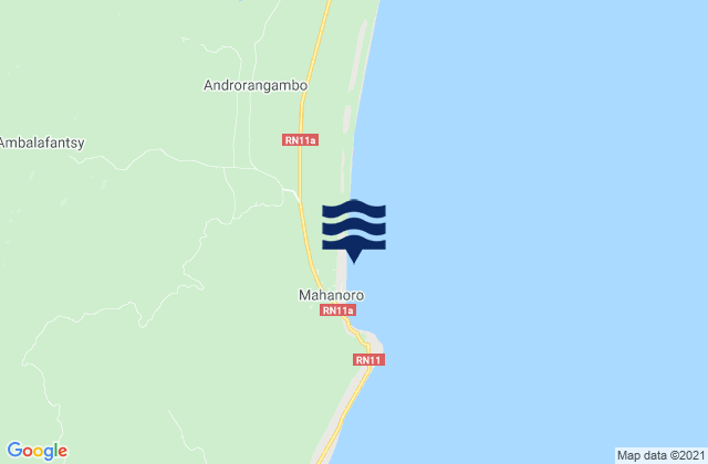 Mahanoro, Madagascarの潮見表地図