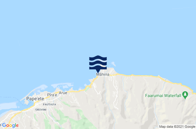 Mahina, French Polynesiaの潮見表地図