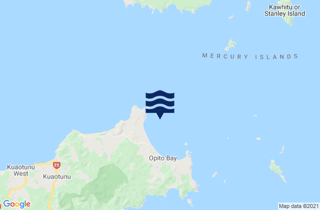 Mahinapua Bay, New Zealandの潮見表地図