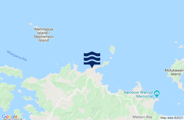 Mahinepua Bay, New Zealandの潮見表地図