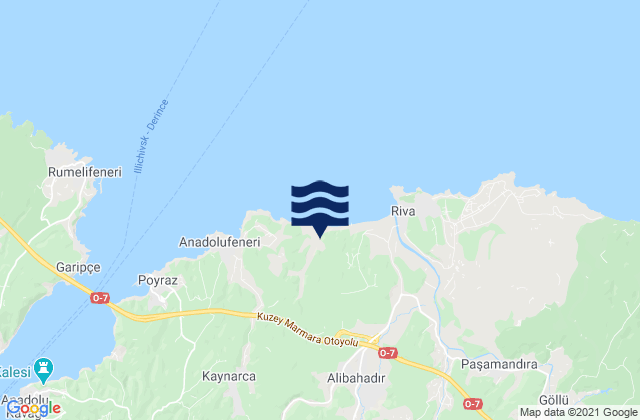 Mahmut Şevket Paşa, Turkeyの潮見表地図