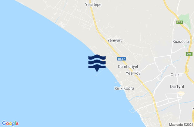 Mahmutlar, Turkeyの潮見表地図