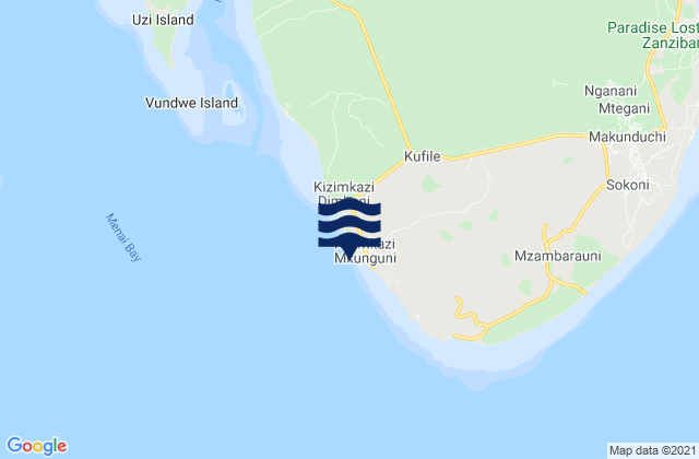 Mahonda, Tanzaniaの潮見表地図