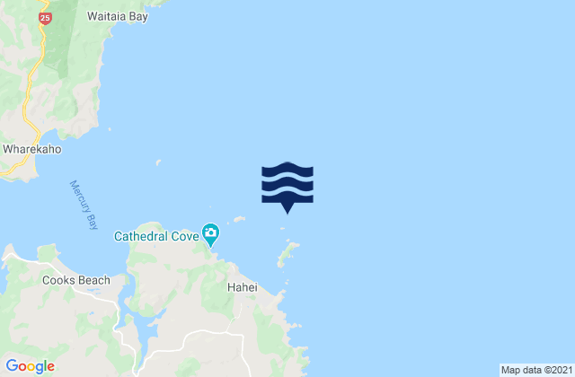 Mahurangi Island (Goat Island), New Zealandの潮見表地図
