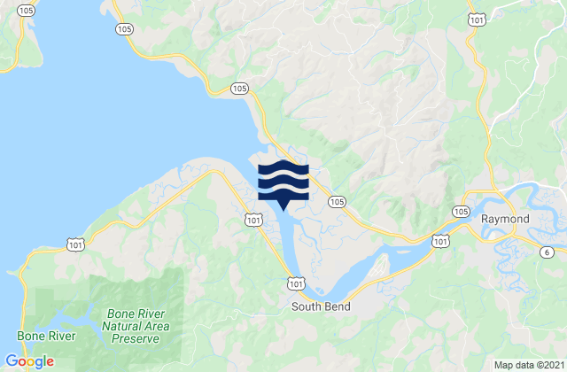 Mailboat Slough Willapa River, United Statesの潮見表地図