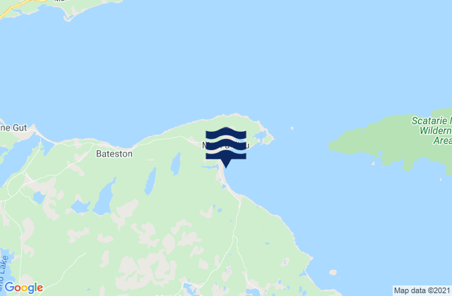 Main-à-Dieu Shore, Canadaの潮見表地図