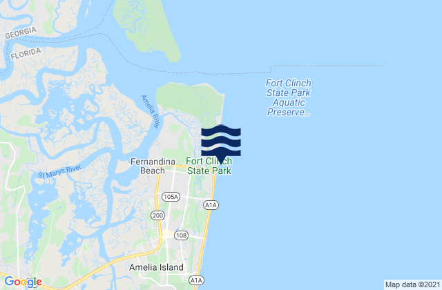 Main Beach, United Statesの潮見表地図
