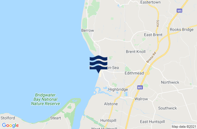 Main Beach, United Kingdomの潮見表地図