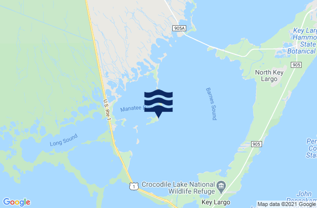Main Key Barnes Sound, United Statesの潮見表地図
