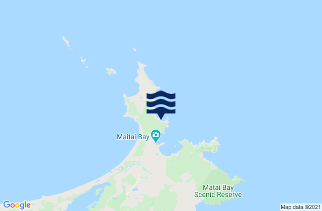 Maitai Bay, New Zealandの潮見表地図