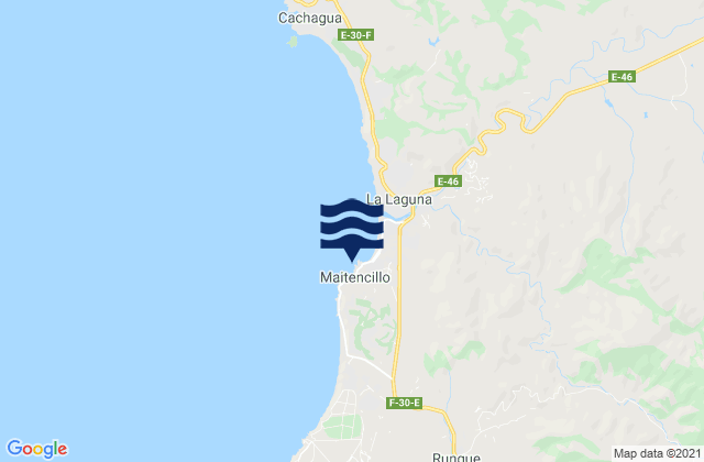 Maitencillo, Chileの潮見表地図