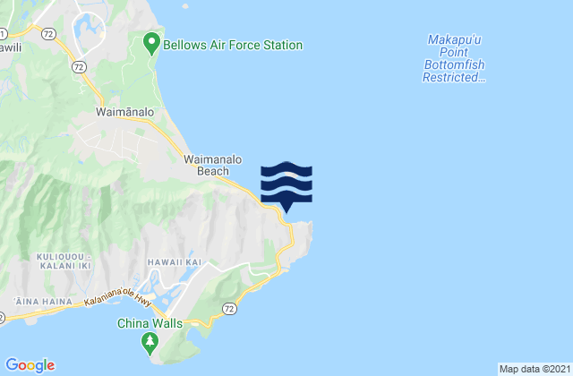 Makapu‘u Beach, United Statesの潮見表地図