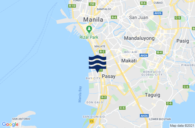 Makati City, Philippinesの潮見表地図