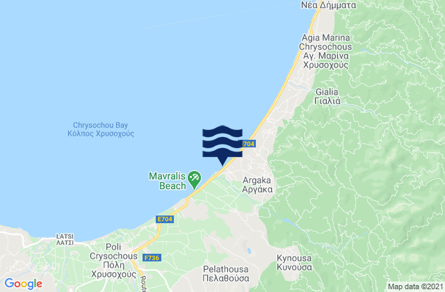 Makoúnta, Cyprusの潮見表地図