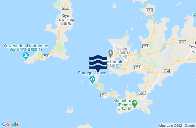 Makung, Taiwanの潮見表地図