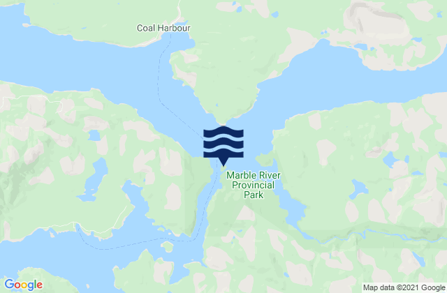 Makwazniht Island, Canadaの潮見表地図