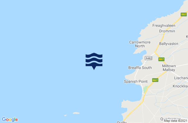 Mal Bay, Irelandの潮見表地図