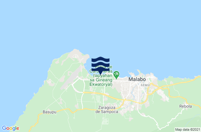 Malabo, Equatorial Guineaの潮見表地図