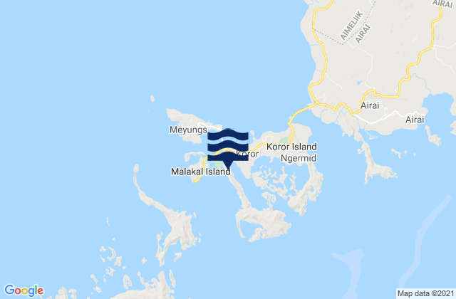 Malakal Harbour, Palauの潮見表地図