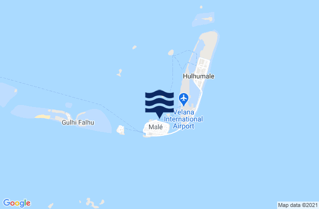Maldivesの潮見表地図