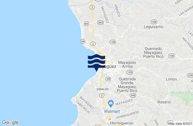 Malezas Barrio, Puerto Ricoの潮見表地図