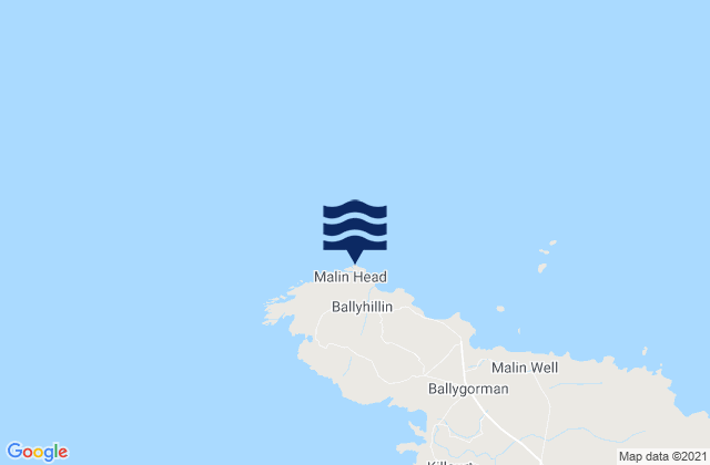 Malin Head, Irelandの潮見表地図