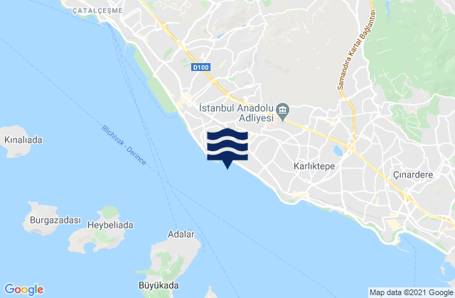 Maltepe, Turkeyの潮見表地図