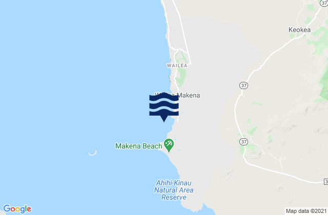 Maluaka Beach, United Statesの潮見表地図