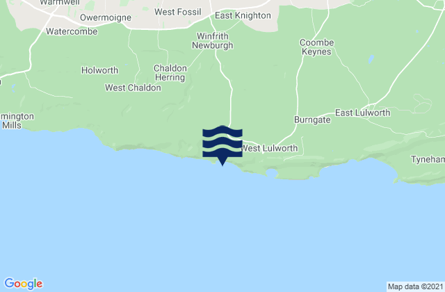 Man O'War Beach, United Kingdomの潮見表地図
