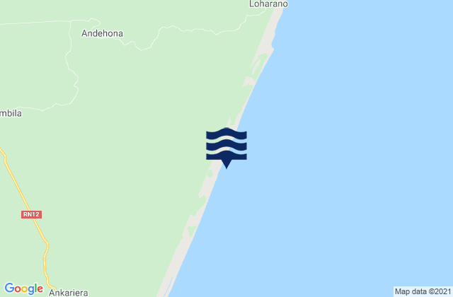 Manakara, Madagascarの潮見表地図