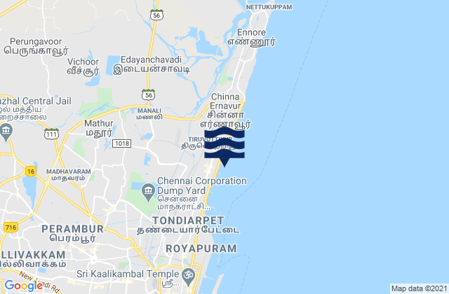 Manali, Indiaの潮見表地図