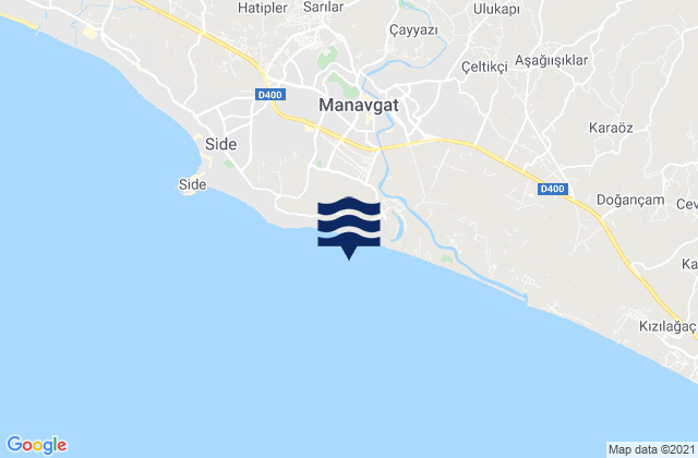 Manavgat, Turkeyの潮見表地図