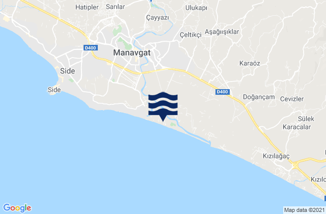 Manavgat İlçesi, Turkeyの潮見表地図