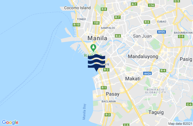 Mandaluyong City, Philippinesの潮見表地図